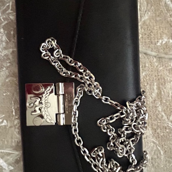 MCM Leather Crossbody Clutch Black Box Dust Bag Cards - Picture 2 of 15